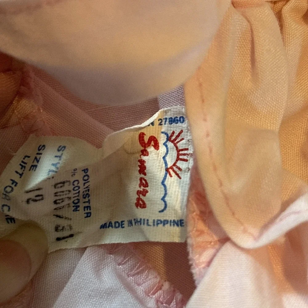 Samara Brothers Dress Smocked 3-6‎ months Flowers Embroidered Ruffle Baby